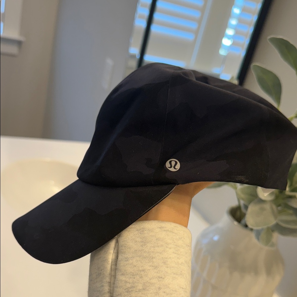 lululemon black camo fast and free dry fit hat
